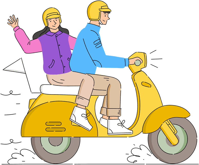riding scooter